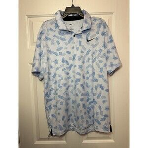 Size L Mens Nike Tour DRI-FIT Golf Polo Shirt Paintbrush Blue FD5735-423 NEW